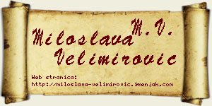 Miloslava Velimirović vizit kartica